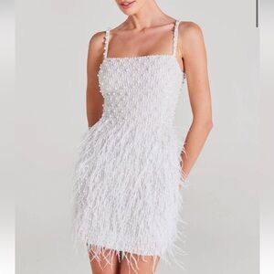 NADINE MERABI CARRIE WHITE DRESS XS